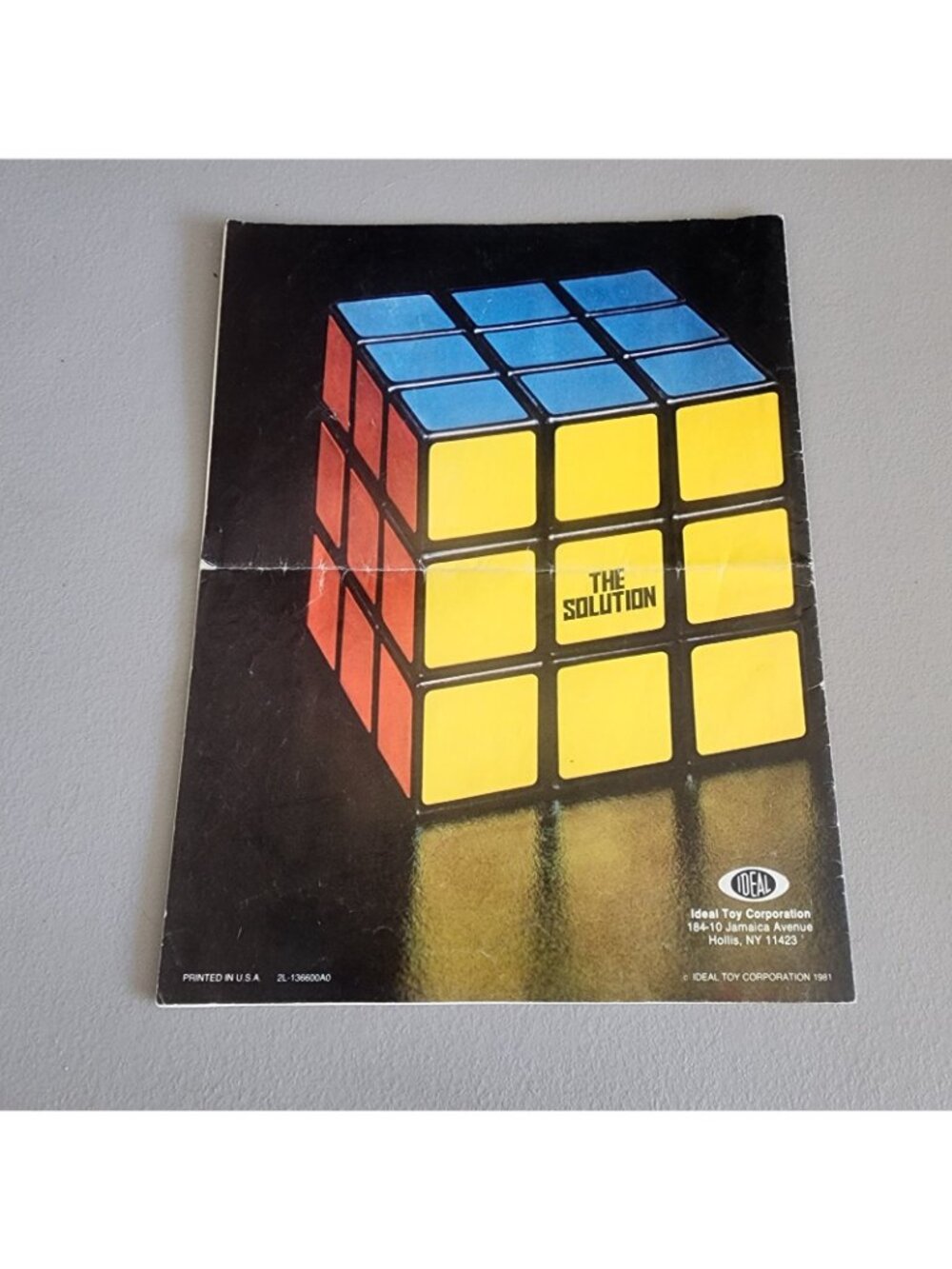 Vintage 1980/1981 Rubik's Cube "The Ideal Solution" Guide Booklet - Ideal Toy...